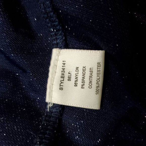 Skies are Blue glitter navy fringe tanktop L - Picture 10 of 16